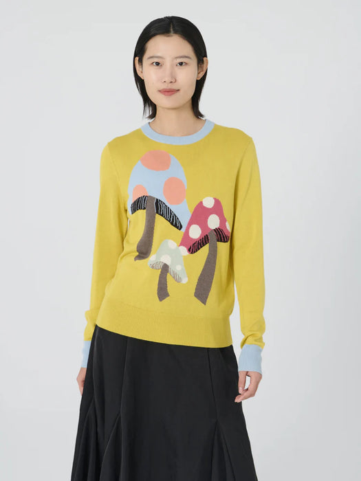 Lingua Franca Mushroom Crewneck Top