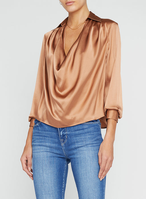 L'agence Lotus Cowl Neck Top