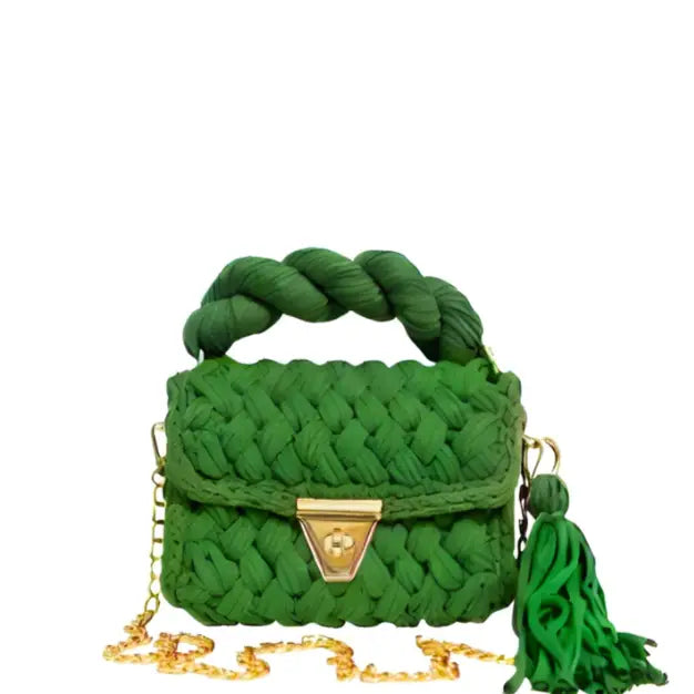 Green Montego Woven Bag