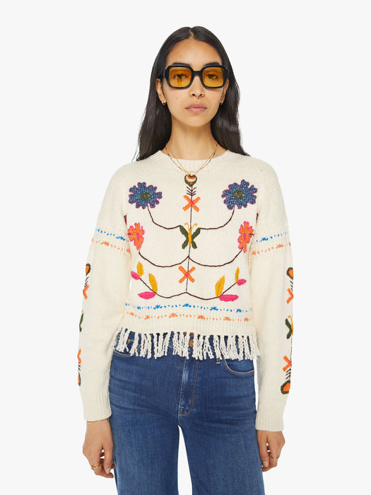 Mother The Itsy Jumper Fringe Top