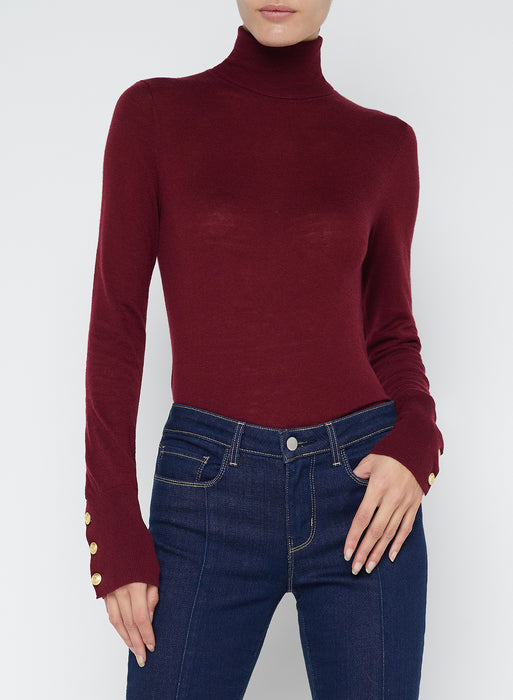 L'agence Flora Turtleneck Sweater Top