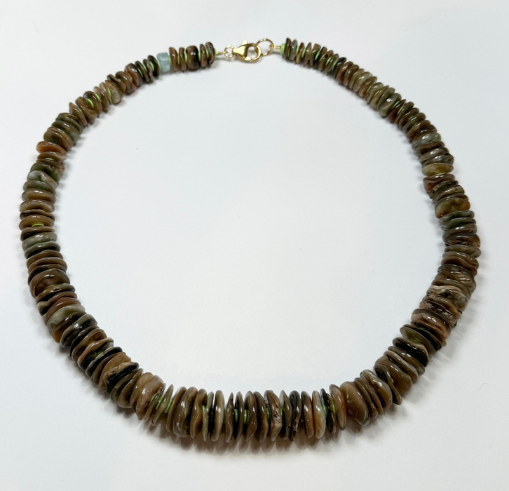 Theodosia graduated chunky brown turquoise candy necklace