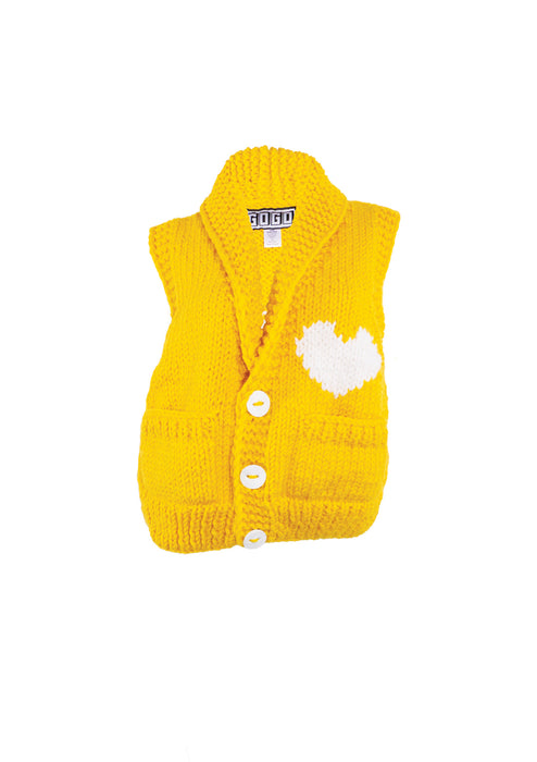 Gogo Sweaters Short Heart Vest (so golden)