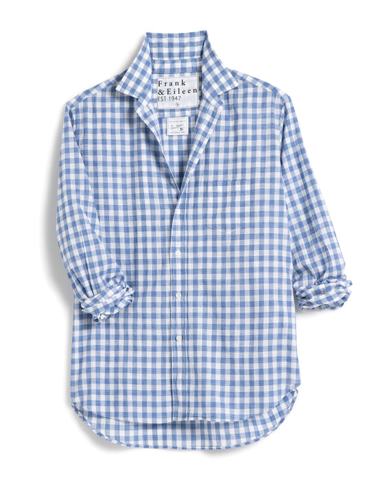 Frank and Eileen Relaxed Eileen Blue Check Top