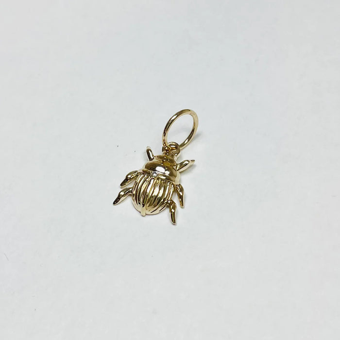 Theodosia Scarab Beetle Mini Gold Pendant