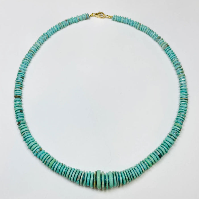 Theodosia Graduated Turquoise Slice Candy Necklace