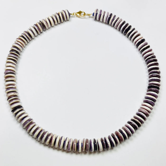 Theodosia wampum quahog shell statement necklace