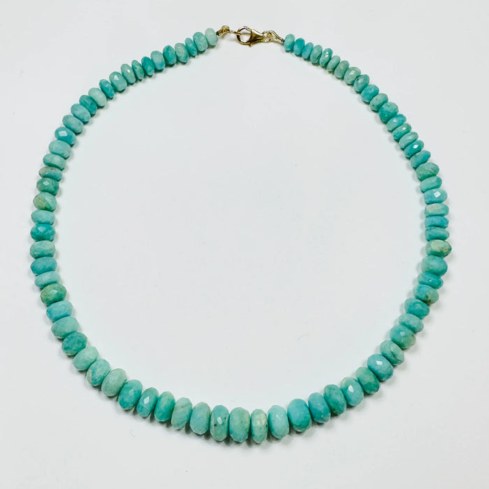 Theodosia - graduated faceted amazonite candy necklace