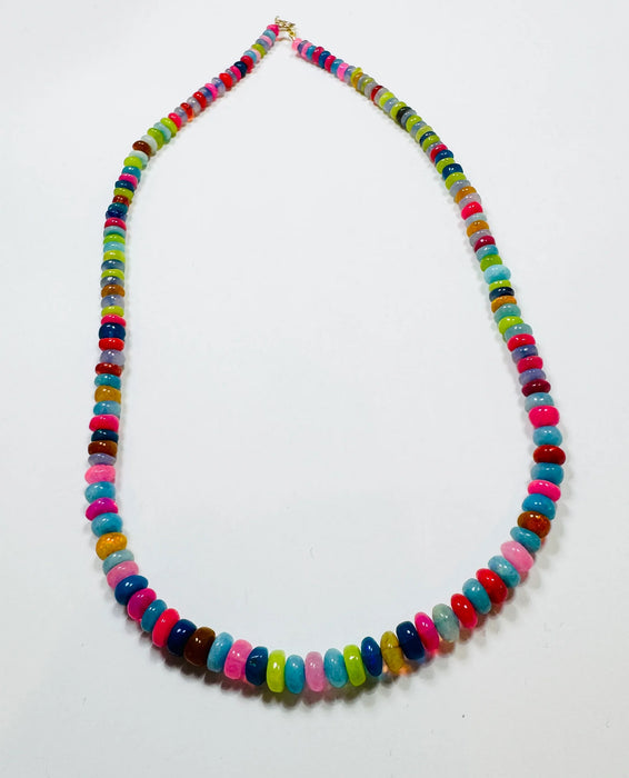 Theodosia Smooth Neon Opal Candy Necklace