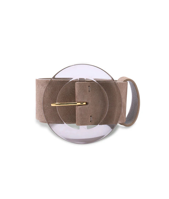 Lizzie Fortunato Louise Belt In Taupe Suede