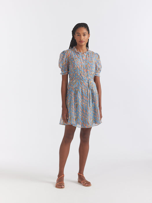 Saloni Penny Dress (linden sky)