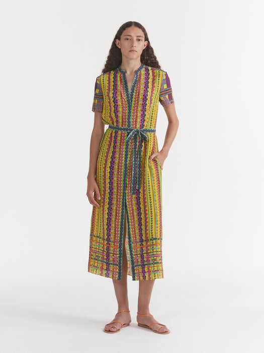 Saloni Vicki Dress (blooming stripe)