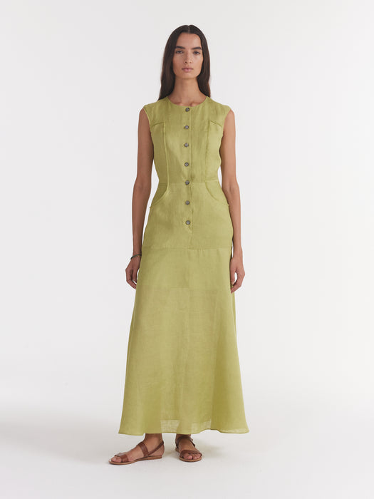 Saloni Sierra Dress (kiwi)