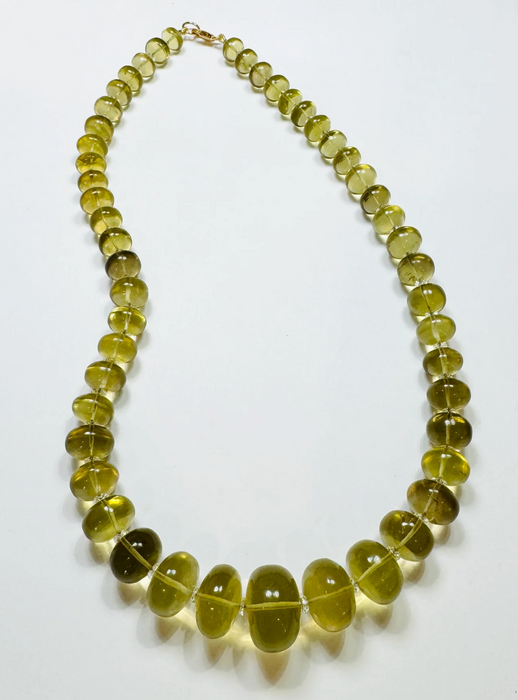 Theodosia Jewelry lemon topaz graduated candy necklace