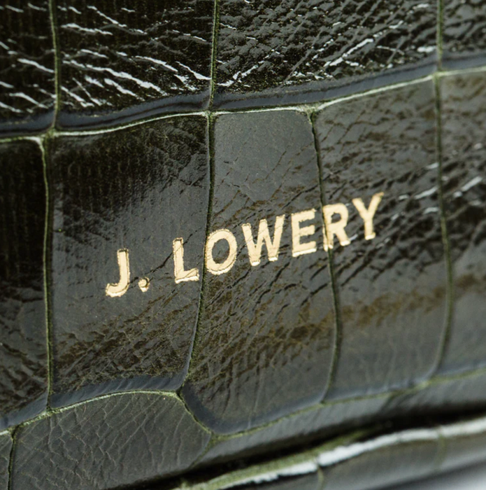 J. Lowery Max Mini Green Croc Bag