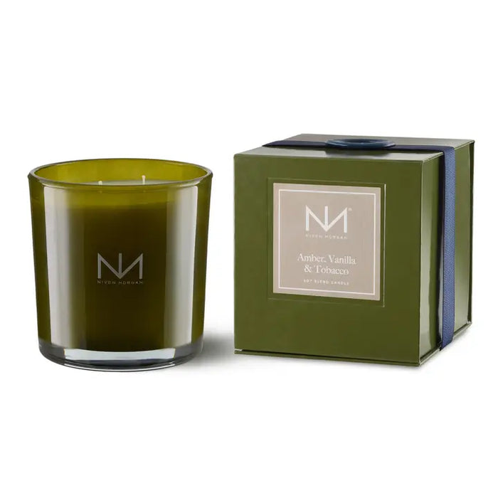 Niven Morgan Amber, Vanilla & Tobacco: Double-Wick Candle