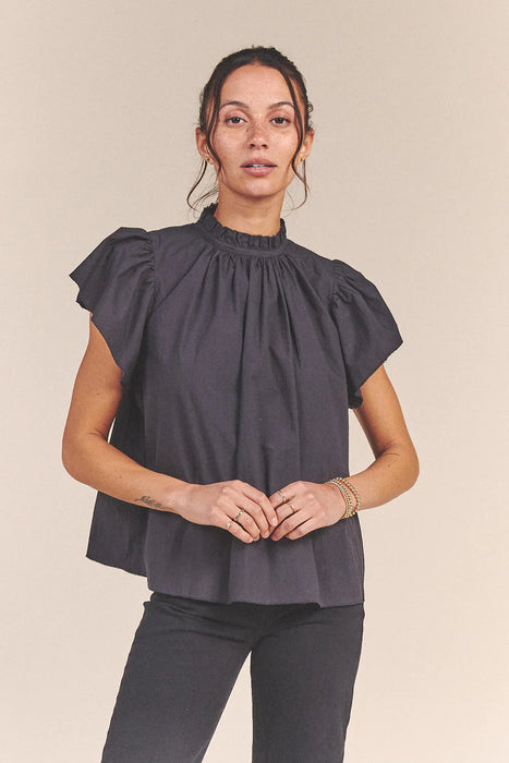 Trovata - Carla Highneck Shirt (black)