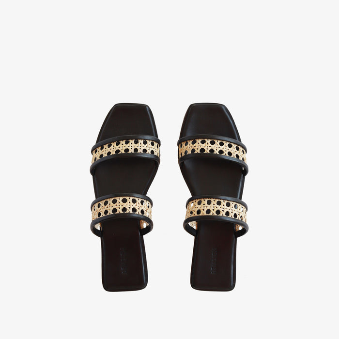 Bembien Paloma Slides (black rattan)